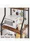 5-Tier Kitchen Storage Shelf, Standing Bakers Rack, 1 Large Wire Basket - 3