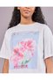 Senior Girls White Floral Print Interlock Oversize T-Shirts - 4