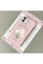 iPhone 12/12 Pro Compatible Pink Leather Textured Silicone Protects Camera Shock-Absorbing Case Flower - 2
