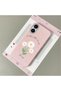iPhone 16 Compatible Pink Leather Textured Silicone Protects Camera Shock-Absorbing Case Flower - 2
