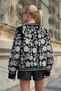 Black Floral Embroidered Lined Jacket Vs00717 - 8