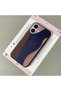 iPhone 16 Compatible Blue Leather Textured Silicone Protects Camera Shock Absorbing Case Butterfly - 2