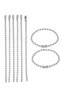 2.4x10cm 30Pcs 10cm Silver Alloy Tone Connector Clasp Ball Chains Keychain Tag Key Chains Silver Key - 7