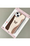 iPhone 15 Compatible White Leather Textured Silicone Protects Camera Shock-Absorbing Case Butterfly - 3