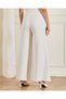Women Ivory Structured Wideleg Pant With Lurex - 3