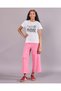 Senior Girls Pink Jacquard Culottes - 2