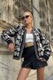 Black Floral Embroidered Lined Jacket Vs00717 - 5