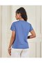 Women Blue Printed Short Sleeve T-Shirt - 3