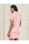 Women Pink Plain Short Sleeve Nightshirt - 3