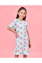 Girls Blue Printed Nightshirt