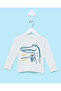 Infant Boys White Printed Long Sleeve T-Shirt