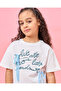 Girls White Printed T-Shirt - 4