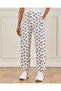 Senior Girls White Printed Track Pants