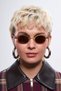 Orvyn Antique Gold Brown Sunglasses