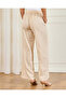 Women Beige Plain Wide Leg Trousers - 3