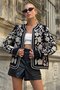 Black Floral Embroidered Lined Jacket Vs00717 - 4