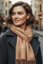 Women's Soft Textured Four Seasons Wearable Vegan Pashmina Shawl Scarf - 7