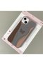 iPhone 14 Plus/15 Plus Compatible Gray Leather Textured Silicone Protects Camera Shock-Absorbing Case Butterfly - 2