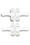 White Window Safety Lock Children's Burglar Lock Pullable PVC 4 Pieces