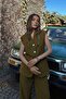 Women's Khaki Double Pocket Buttoned Vest Vs00680
