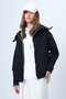 Women's Black Zippered Wide Collar Long Sleeve Sweatshirt Vs01331 - 3