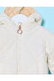 Infant Girls White Hooded Quilt Jacket - 2