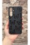 Samsung Galaxy S25 Fe Compatible Black Butterfly Patterned Silicone Shock-Absorbing Classic Rubber Case 277 - 2