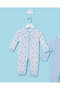 Baby Blue Printed Romper Suit (2 Piece) - 2