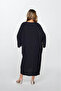 Black Front Buttoned Double Pockets Plus Size Viscose Dress Vs00306 - 3