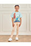 Girls Beige Placement Leggings - 2