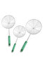 3pc Solo Green Stainless Steel Skimmer Set - 14cm, 16cm, 18cm Professional 304 Grade Mash