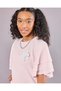 Senior Girls Pink Ruffled Sleeve Jacquard Top - 4