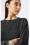 Long-Sleeve Tee Women's Black T-Shirt - 118165-Kk001 - 3