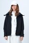 Women's Black Zippered Wide Collar Long Sleeve Sweatshirt Vs01331 - 4