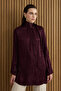 Burgundy Texture Jacquard Patterned Rayon Viscon Tunic - 2