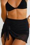 Black Mini Tie-Up Tulle Beach Pareo Vs00275 - 4