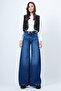 Blue High Waist 5-Pocket Baggy Jean Vs01450 - 2