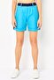 Women Solid Cuffed Shorts, Blue