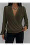 New Season Women's Double-Breasted Collar Long Sleeve Sandy Blouse |   Stylish and Comfortable - 3