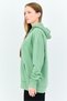 Women Sportswear Fit Long Sleeve Outdoor Hoodie, Sage Green - 4