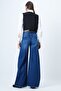 Blue High Waist 5-Pocket Baggy Jean Vs01450 - 5