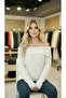 Madonna Collar Ribbed Knitwear Sweater
