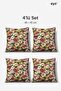 Digital Printed Double-Sided Cotton Throw Pillow Cover – Hidden Zipper, Lined (45×45 cm) Set of 4