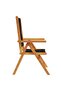 Reclining Garden Chairs 4 pcs Black Solid Wood Acacia - 4