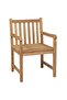 Garden Chairs 6 pcs with Grey Cushions Solid Teak Wood - 4