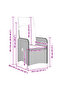 Reclining Garden Chairs 2 pcs with Cushions Grey Poly Rattan - 3