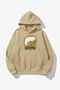Unisex Soft Textured Italy Ligurya Printed Design Oversized 3 Thread Hoodie Sweatshirt