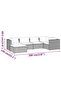 6 Piece Garden Lounge Set with Cushions Poly Rattan Grey - 3