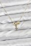 Gold Color Brass Minimal Charm Women's Necklace