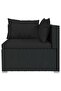 10 Piece Garden Lounge Set with Cushions Poly Rattan Black - 2